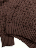 Textured Shawl-Collar Sweater for Men | Cozy Knitwear for Casual Wear - Satinni