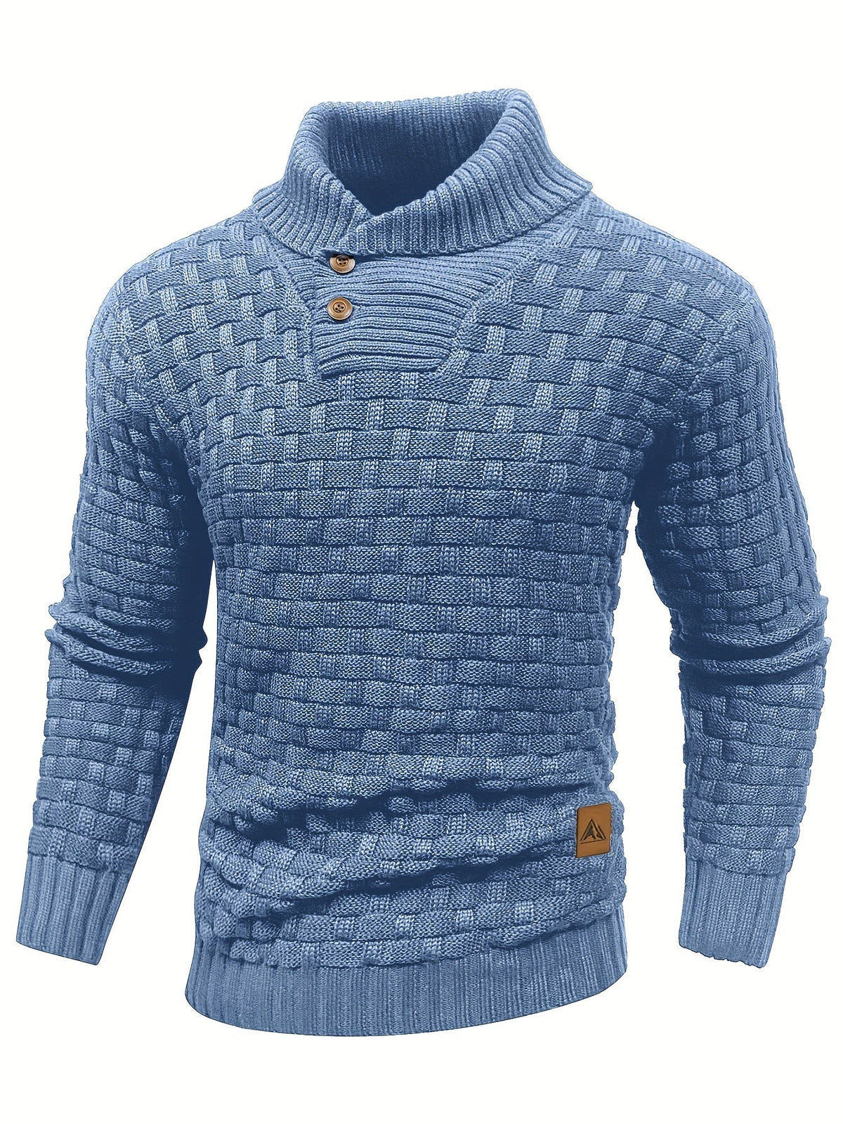 Textured Shawl-Collar Sweater for Men | Cozy Knitwear for Casual Wear - Satinni
