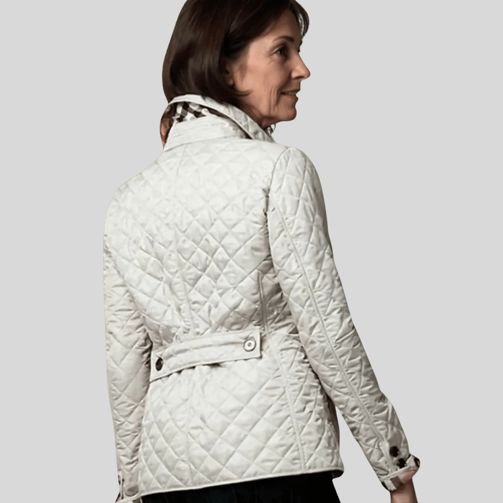 Women's Lightweight Quilted Winter Jacket with Lapel Collar - Satinni