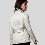 Women's Lightweight Quilted Winter Jacket with Lapel Collar - Satinni