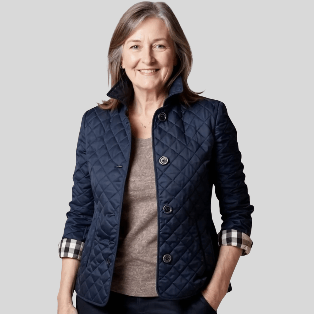 Women's Lightweight Quilted Winter Jacket with Lapel Collar - Satinni