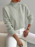 Women's Turtleneck Sweater - Soft Knit Fabric - Elegant Winter Fashion - Satinni