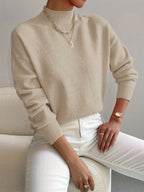 Women's Turtleneck Sweater - Soft Knit Fabric - Elegant Winter Fashion - Satinni